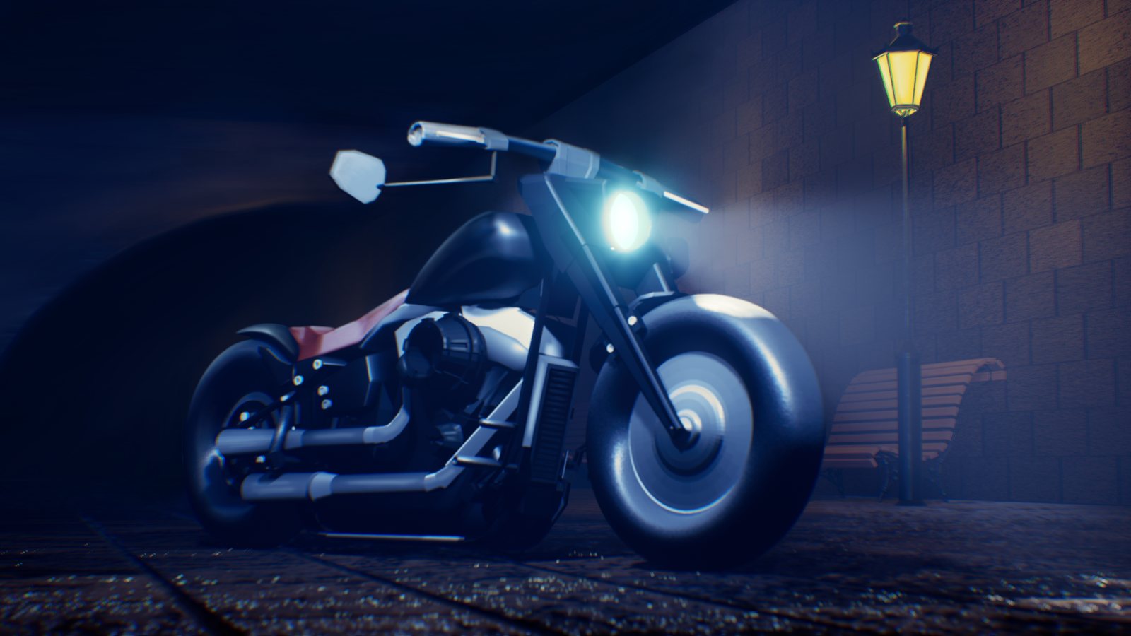 3D Model - Motorcycle Harley